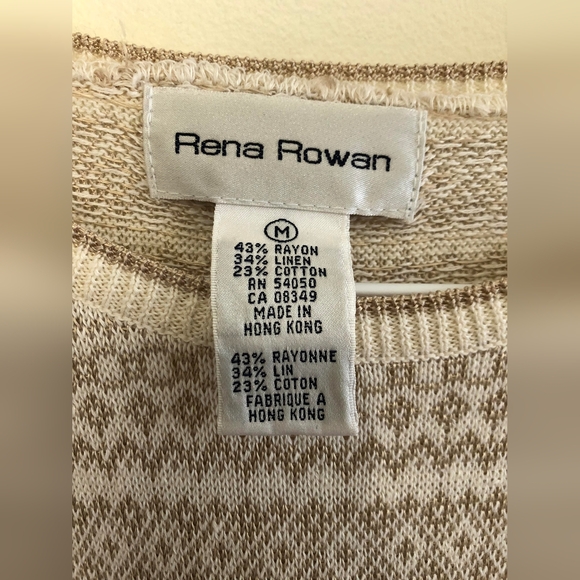 Knit Top Size M Rena Rowan - Picture 4 of 4